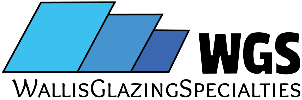 a blue and black logo