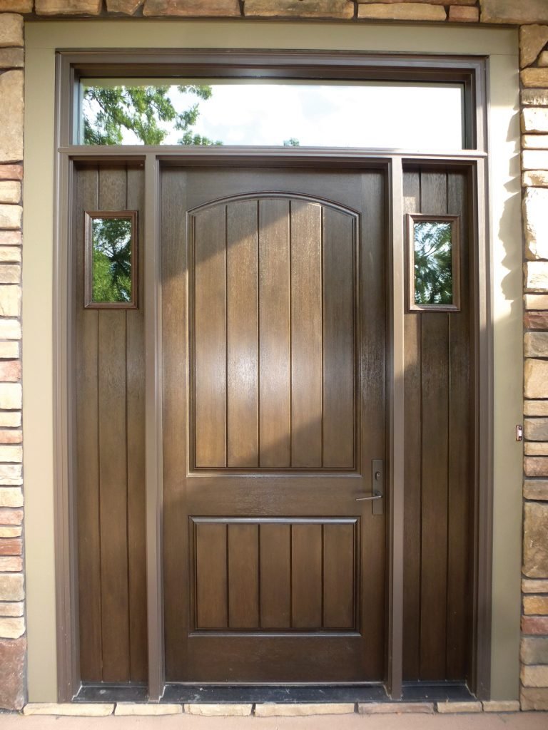 Rustic Mahogany 2 Panel Planked Camber Top