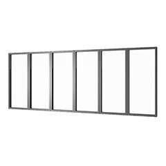 a row of windows on a white background